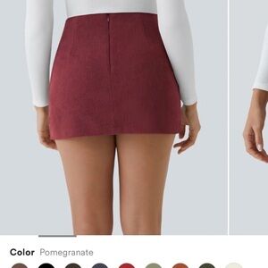 Halara High Waisted Invisible Zipper 2-in-1 Mini Corduroy Casual Skirt large